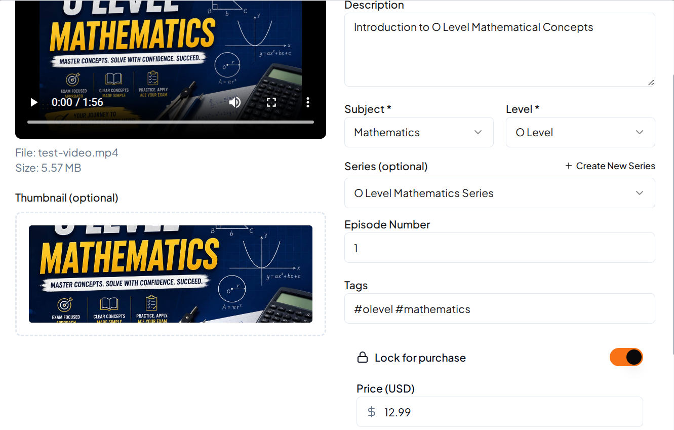 Paid Video Tutorials